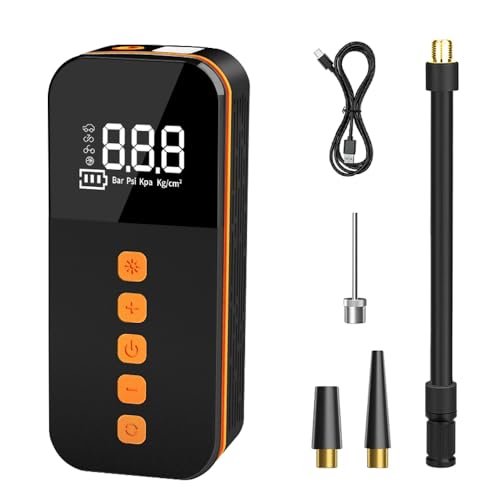 Funien Bomba de Aire Inalámbrica Portátil, Inflador de Neumáticos Eléctrico 150PSI, Luz LED, Función Apagado Automático para Coche y Motocicleta