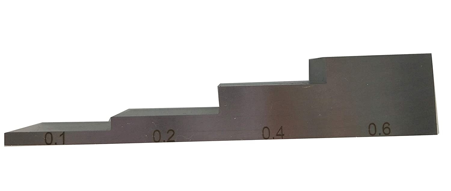 4 Step 0.1'' 0.2'' 0.4'' 0.6'' Test Calibration Block for Thickness and linearity in NDT Testing with 1018 Steel Apply to Ultrasonic Thickness Gauge Meter Tester
