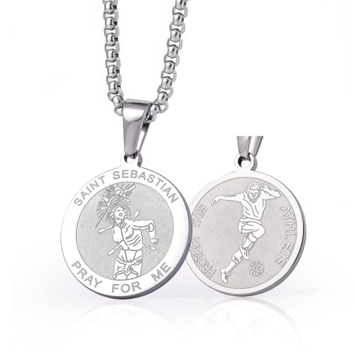 Wolentty Saint Sebastian Necklace - Patron Saint of Athlete