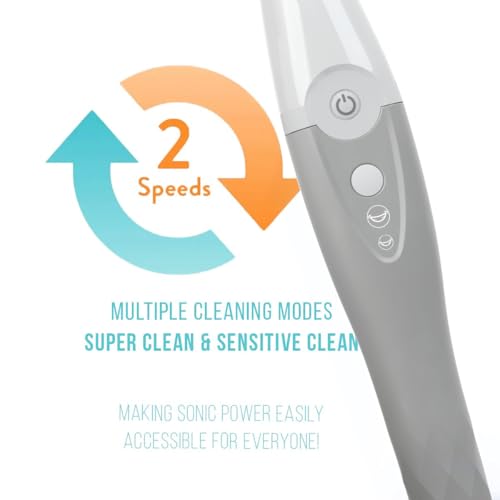 Image of TAO Clean UV Sanitizing Sonic Toothbrush and Cleaning Station, Electric Toothbrush, Dual Speed Setting, London Fog