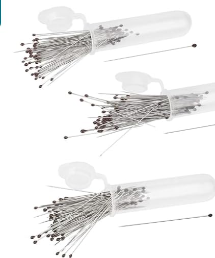 300PCS Stainless Steel Insect Pins Specimen Pins Sizes # 1 2 3 Entomology Pins with Vials and Labels Butterfly Collection Needles for Entomology Butterflies, Dragonfly Collections