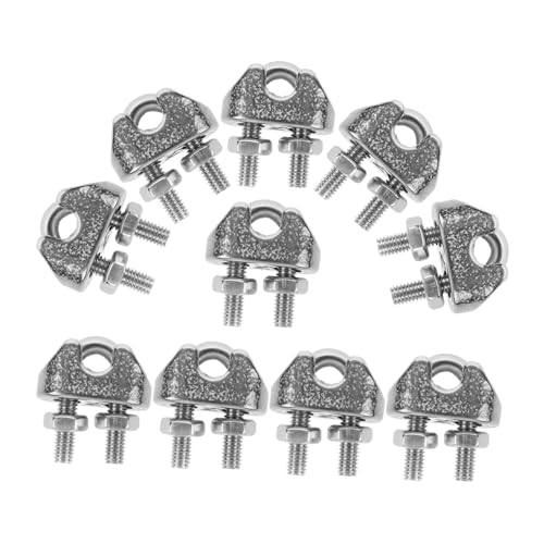 Cabilock Stainless u Bolt Cable Clamp 10pcs Wire Rope Clamps High Strength for Temporary Guardrail Systems