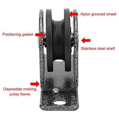 Bloco Sólido de Polia de Roda única Faça você Mesmo, Bloco de Polia Sólido Resistente Ao Desgaste à