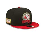 New Era NFL SAN Francisco 49ers Salute to Service 2022 Snapback 9FIFTY Game Cap, Black & Team, M/taille unique