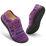 Spesoul Wide Womens Slippers Adjustable House Shoes Indoor Outdoor Barefoot Slippers Cozy Walking Shoe Swollen Edema Diabetic Shoes 7.5 Wide