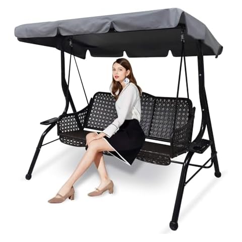 Wudlad Waterproof Garden Swing Canopy Replacement Cover