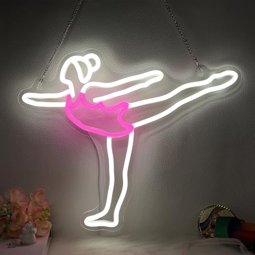 OkiyiD Neon Gymnastics Sign for Girls, Dimmable Wall Art