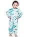 Footed Pajamas Joggies - TieDye Blue Footless Hoodie One Piece Tracksuit - Toddler - Small (Fits 2'8-2'11