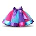 TRADERPLUS Baby Girls Colorful Layered Dance Outdoor Rainbow Tutu Skirt (Medium 4-6 Years, A)