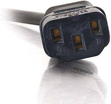 C2G Legrand 18 AWG Computer Power Cord, Black Universal Power Cord, 3 Foot Computer Extension Cord with Flat Plug Power Cord, 1 Count, C2G 27901