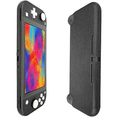 Skinomi Brushed Steel Full Body Skin Compatible with Nintendo Switch Lite (5 inch, 2019)(Full Coverage) TechSkin with Anti-Bubble Clear Film Screen Protector Cover