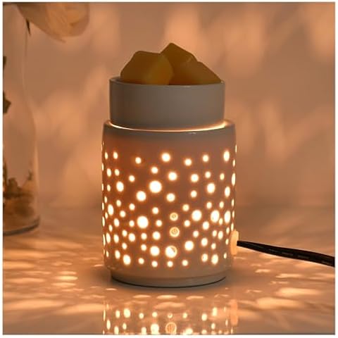 nawaza Ceramic Wax Melt Warmer,Candle Wax Warmer Night Light,2-in-1 Electric Wax Melter and Fragrance Warmer for Scented Candle Wax Burner Home Office Decor Mothers Day Birthday Gifts for Women(dot) Cover