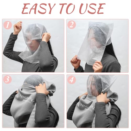 DIFLAX 20 Stück Make-up-Schutzhaube, Make-up-Kapuzen, Anpasshauben, Atmungsaktive, Beauty-Make-up- und Kleidungsschutz, Gesichtsabdeckungen, Umkleideraumzubehör, für Frauen, Dressing, Hochzeit