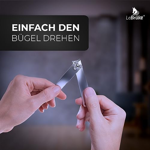 Nagelknipser Lebrüke ® 2er Set, in 2 Größen für glatten Schnitt