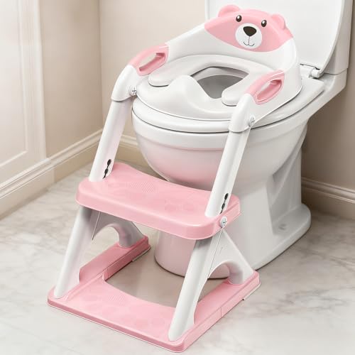 SKYROKU Potty Training Seat with 2-in-1 adjustable ladder