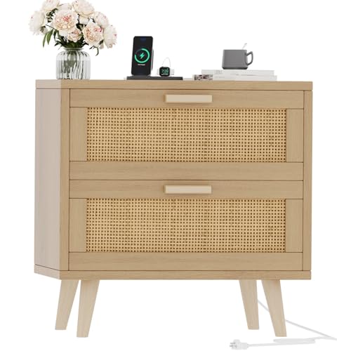 Irontar Rattan Nightstand with 2 Drawers - Image 7