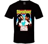 RMTFLXYK Sugar Ray Leonard Vs Marvin Hagler Retro 80s Boxing Fight Poster Classic Short Sleeve Unisex T-Shirt Gift S Black