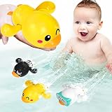 Exorany Bath Toys for Toddlers 1-3, Wind Up Bathtub Toddler Toys for 1 2 3 4 Year Old Boys Girls Gif