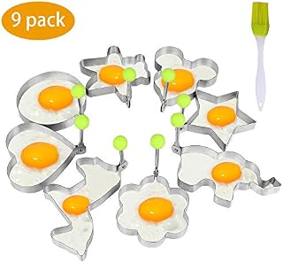 Pancake Mold for Kids, Kmeivol Reusable Pancake Mold, Egg Mold of Different Egg