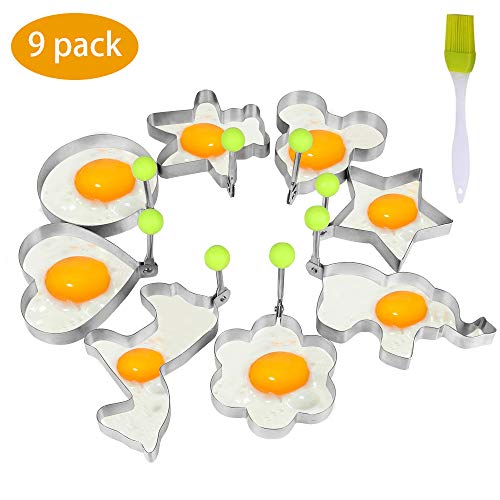 Pancake Mold for Kids, Kmeivol Reusable Pancake Mold, Egg Mold of Different Egg