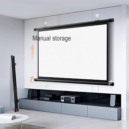 Pantalla de proyección manual 16:9 72 pulgadas miniatura 7
