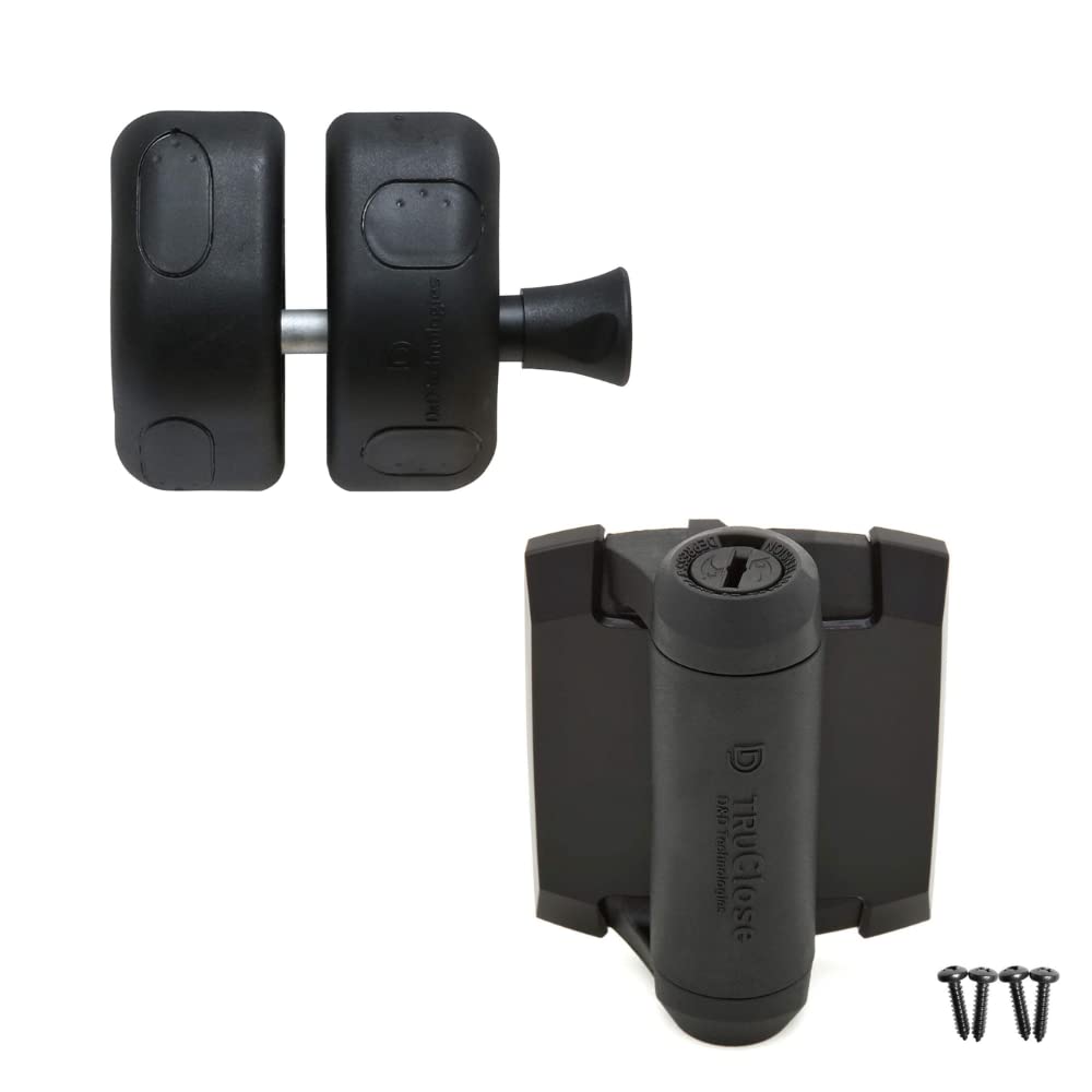 D&D TECHNOLOGIESMLSPS2S MagnaLatch Side Pull Gate Latch Kit with TCA1S3BTS TrueClose Regular Latch- Child Safety Latch for Any Square Gate