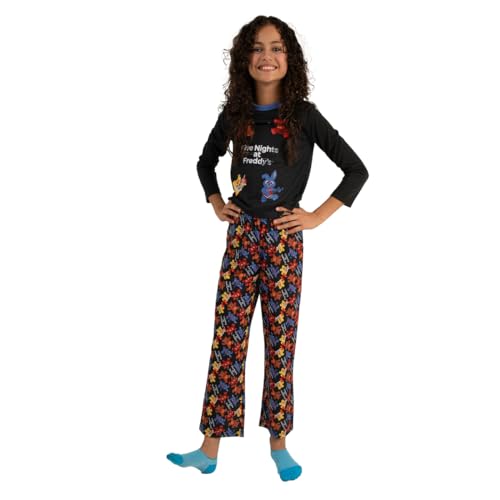 Bioworld Youth Five Nights at Freddy's 2-Piece Sleepwear Set with Long-Sleeve Shirt and Pajama Sleep Pants2