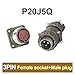 Wen ST P20 Series Aviation Connector 2.3.4.5.7 Core 20mm p/Lug and Socket P20K2Q P20J2Q Female Male(P20J5Q 3Pin)