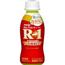 Meiji R-1 Yogurt Drink-Type Filling Body Multi Vitamins, 4.1 fl oz 112 ml x 24 Bottles, Cool Poop Drinkable Yogurt
