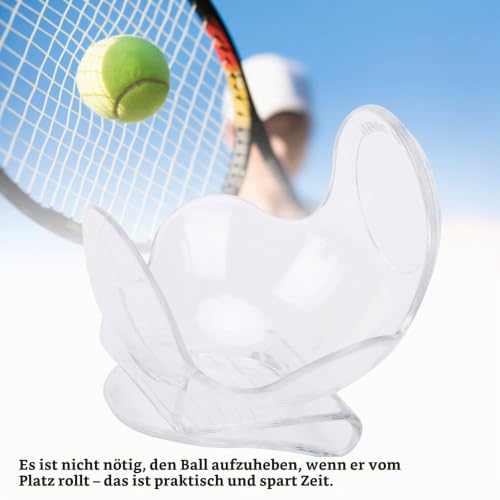 SPYMINNPOO Tennisball Halterung,Tennisball Clip Tennis Ballclips Tennis Ball Clip für Tennisbälle ABS Tennisball Halter für Tennisbälle Sportzubehör(Transparent)