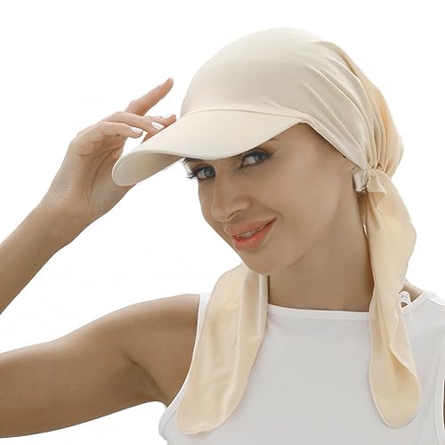 SIQITECH Chapeau Hijab Musulman Bandana Femmes Coton Foulard Casquettes avec Bonnet Intégré pour Femme Châle Islamique Voile pour Baptême Prières Célébrations