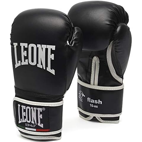 Guantes de boxeo Leone 1947 Flash negro Talla 14 oz Cover