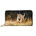 Produktbild JHGFG Mode Handtasche Reißverschluss Brieftasche Sibirische Tigerpanthera Tigris Altaica Telefon Kupplung Geldbörse Abendkupplung Blockieren Leder Brieftasche Multi Card Organizer