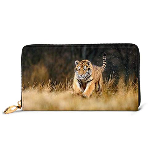 Preisvergleich Produktbild JHGFG Mode Handtasche Reißverschluss Brieftasche Sibirische Tigerpanthera Tigris Altaica Telefon Kupplung Geldbörse Abendkupplung Blockieren Leder Brieftasche Multi Card Organizer