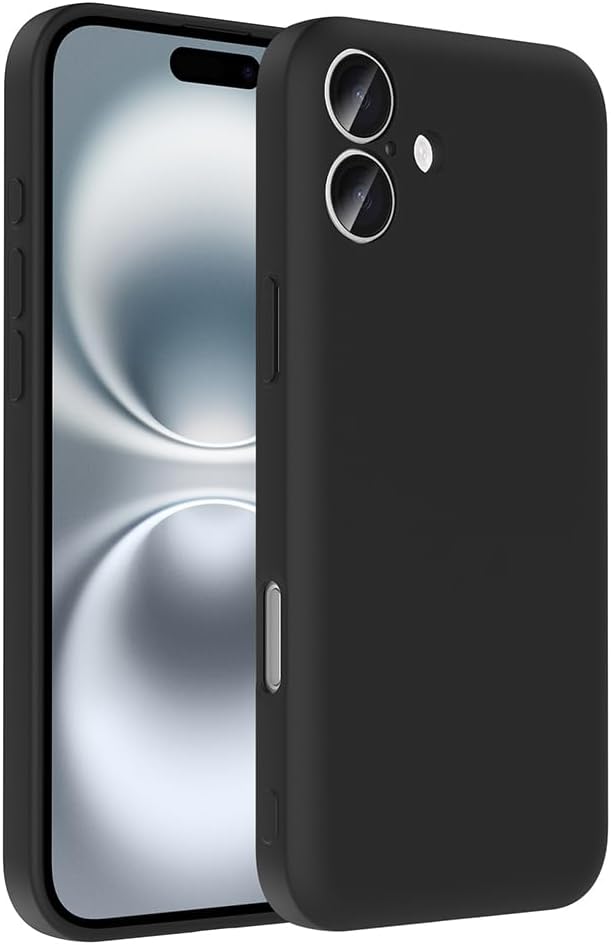 Zore Apple ile uyumlu iPhone 16 Kılıf Kamera Korumalı Kartlık Hazneli Zore Vitra Kapak Siyah
