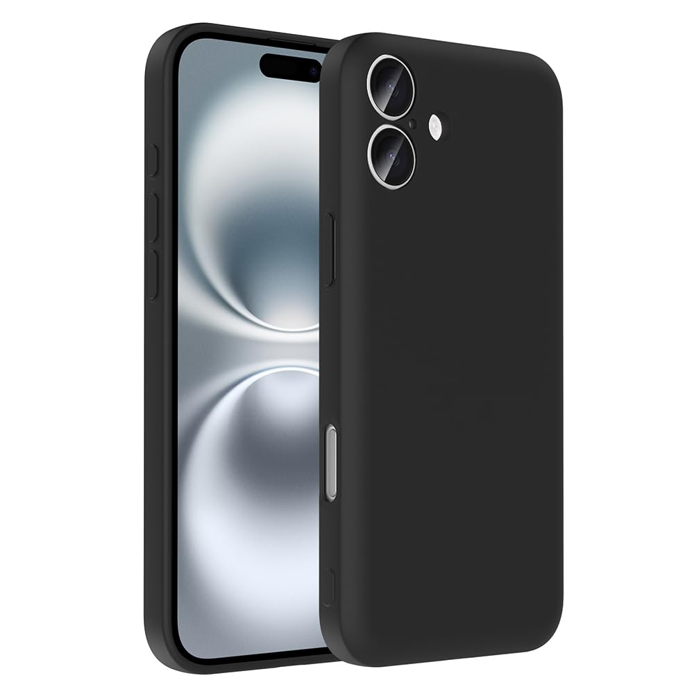 Zore Apple ile uyumlu iPhone 16 Kılıf Kamera Korumalı Kartlık Hazneli Zore Vitra Kapak Siyah