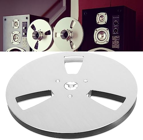 Empty Take up Reel, 1/4 7 Inch 3 Hole Tape Reel, Opening Aluminum Alloy Universal Reel Replacement Machine Part Opener Empty Plate, for Reel to Reel, for TEAC (Silver)