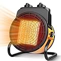 TRUSTECH Greenhouse Heater, 1500W PTC Fast Heating Outdoor Space Heater with Thermostat, Overheat Protection, 3 Modes, 90° Adjustable Angle, Portable Heaters for Patio, Tent, Garage and Indoor Use