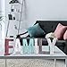 Y&Me Rustic Wood Family Sign, Decorative Wooden Block Word Signs, Freestanding Wooden Letters, Rustic Family Signs for Home Decor,Christmas Gift 17.5 x 6 Inch, Multicolor (Family)