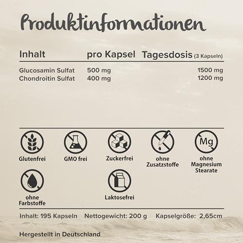 Gelenkkapseln mit Glucosamin und Chondroitin hochdosiert