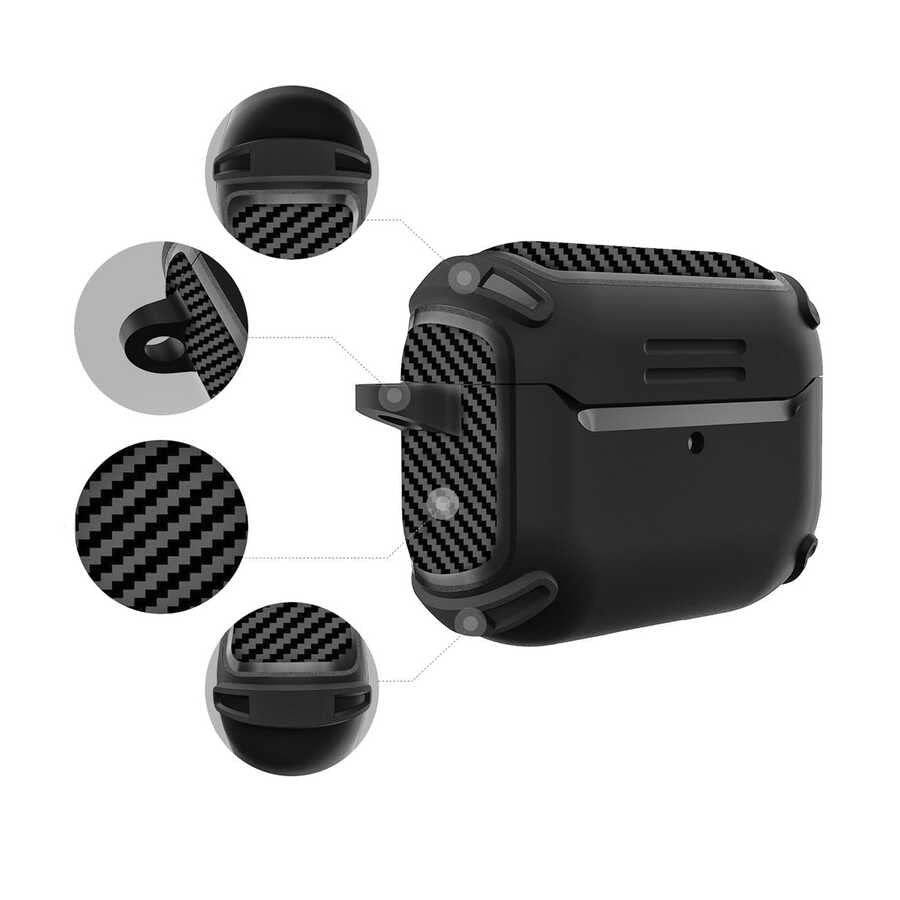 Coverzone Airpods Pro/Pro 2 ve 3.Nesil Uyumlu Kulaklık Kılıfı - Dayanıklı Fundamental Toz ve Kirden Koruyan Kılıf (Lacivert, Airpods 3.Nesil)