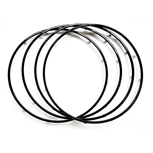 MXLPAS Anneau De Protection De Moyeu De Couverture De Jante De Peau De Voiture 16"& 17" & 18"& 19" & 20", Nouvel Ensemble De 4 PièCes, pour Enjoliveurs De Roue,Black-17in Cover