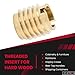 E-Z LOK Knife Threaded Insert for Hard-Wood, Brass Thread Inserts M8-1.25 Internal Threads, 0.625