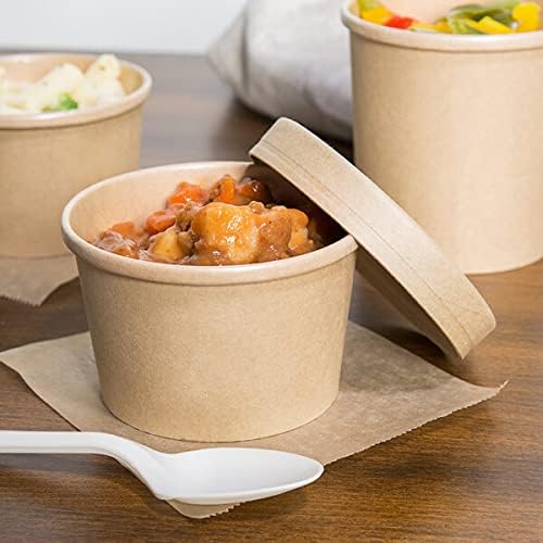VIK® 250 ML Round Disposable Containers Box With Lids (Pack of 50), Biodegradable kraft Paper food storage Bowl, Take Away Box, Parcel, Cover, Disposal, Brown (Height - 5 cm, Width - 10 cm) (B0CCWPMBVP) Amazon Price History, Amazon Price Tracker