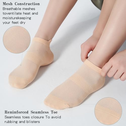 Varietyou Meias de cano curto femininas e masculinas - 6/10 pares de meias de corrida de atletismo i