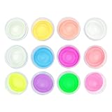 Tainrunse Polvo de pigmento acrílico para uñas, suministros de arte de alta calidad, 6 unidades, juego de polvos luminosos coloridos, fácil de usar, bricolaje para uñas de gel, acrílicos,