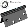 Heavy Duty Hinges,304 Stainless Steel Door Hinges 4-1/2 Inch,4.5x 4 Ball Bearing Door Hinge with Square Corners -2 Pack (Black)
