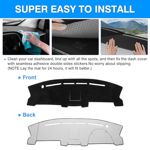 Image of Autorder Dashboard Cover Mat for Ford F150 2004 2005 2006 2007 2008 Accessories Dash Cover Upgrade Velvet Dash Mat Sunshade Glare UV Rays Protector