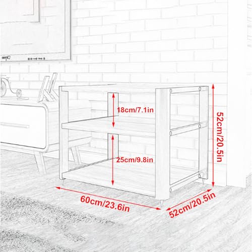 Support de rack audio stéréo blanc crème pour récepteur AV de salon - 2