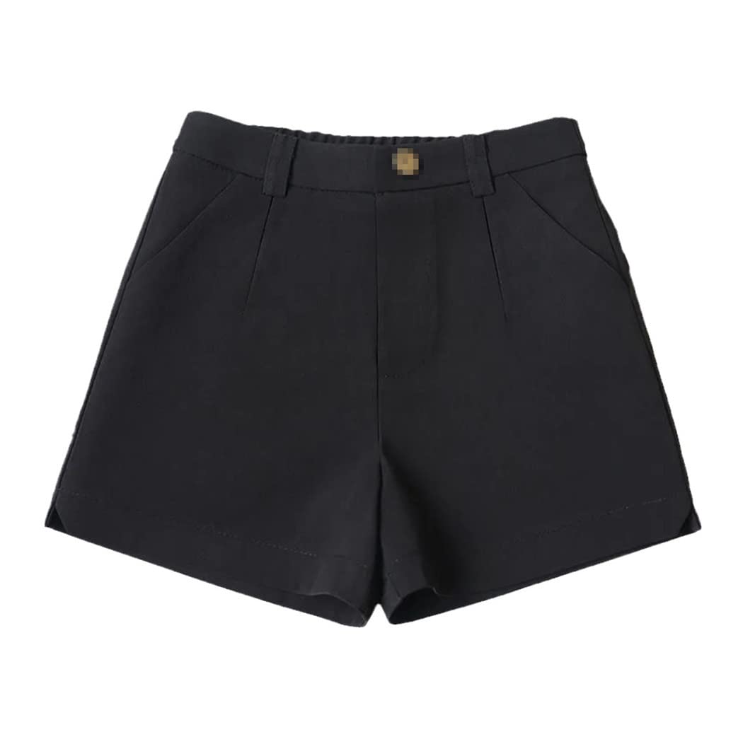 Short d'été pour femme coupe ample short large noir taille S